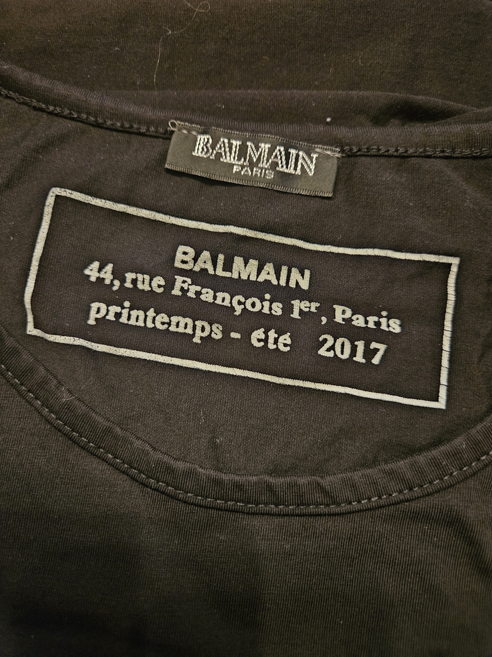 Balmain Black Logo Studded Sleeveless Top with Gold Snap Buttons - Picture 5 of 10